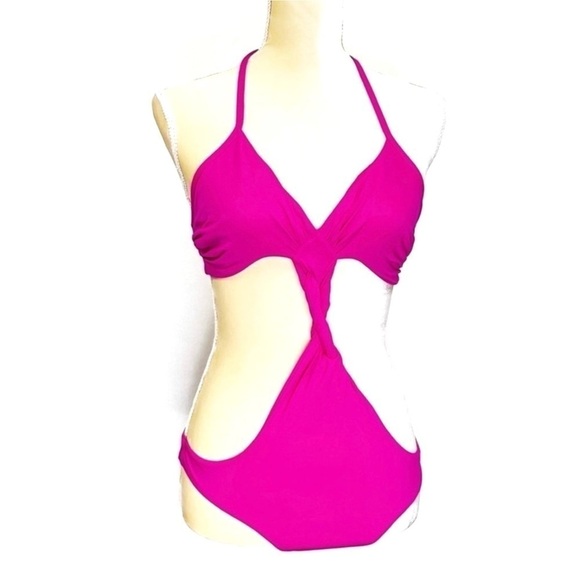 La Perla Monokini One Piece Swimsuit Bathing Suit Barbie Pink Size 10 NWT New - Picture 1 of 10
